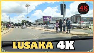 Downtown LUSAKA  Discover Zambia capital city in a 4K DRIVE P1 [upl. by Bang]