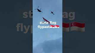 State flag flypast on National day Singapore [upl. by Leveridge]