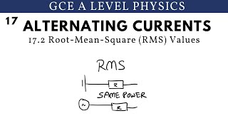 GCE A Level Physics  Root Mean Square RMS Values Alternating Currents Chapter [upl. by Harle]