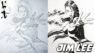 Jim Lee transforms my Psylocke sketch into a Masterpiece [upl. by Petronille]