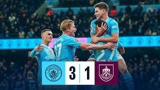 HIGHLIGHTS ALVAREZ HITS DOUBLE AS CITY GO SECOND  Man City 31 Burnley  Premier League [upl. by Husch]