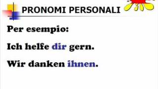 Lezioni di tedesco 15 pronomi personali e riflessivi [upl. by Gyatt]