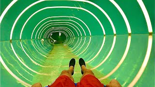 Tunnel Water Slide at Termy Maltańskie [upl. by Ganley]