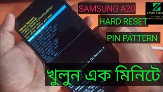 Samsung A20 Hard Reset Pattern Unlock Fingerprint Unlock Factory Reset [upl. by Ylle542]