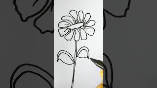 flower drawing easydrawing youtubeshorts shorts [upl. by Jaclin]