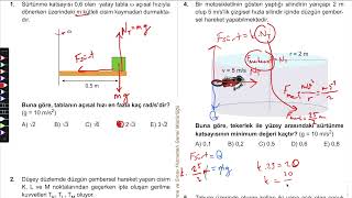 12SINIF FİZİK KAZANIM TEST 3 ÇEMBERSEL HAREKET [upl. by Reivaxe]