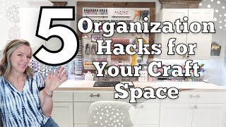 5 Organization Hacks  Craft Room Organization [upl. by Eadrahs296]