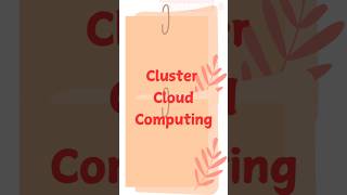 Cluster Cloud Computing Shorts cloudcomputing interview [upl. by Orin952]