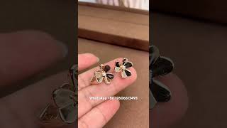 Custom Made Van Cleef Arpels Frivole Clover Earrings 18K Rose Gold With Diamonds For Women [upl. by Yulma41]