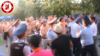 Procesja kibiców Legii w Kazachstanie 21082014 HD [upl. by Lenz782]