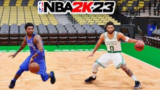 NBA 2K23 SHOW DOWN JAYSON TATUM BUILD VS KYRIE IRVING BUILD BEST NBA 2K23 PLAYS YOU NEVER SEEN [upl. by Weigle183]