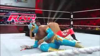 Sin Cara debut match in WWE [upl. by Annayi]