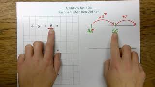 A1 Addition im ZR 100 mit Zehnerübergang Plus rechnen Grundschule [upl. by Ailem447]