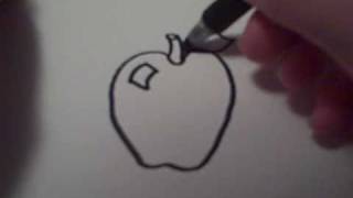 How to Draw a Cartoon Apple [upl. by Asennav]