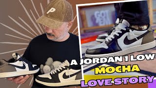 Nike Air Jordan 1 Low OG Mocha Love Story Review Lace Swap Sizing [upl. by Sondra357]