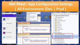 Net Maui  App Configuration Settings  All Environment Dev  Prod [upl. by Jo-Ann]