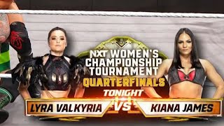 NXT Womens Tournament  Lyra Valkyria vs Kiana James Quarterfinals  Full Match [upl. by Ioab]