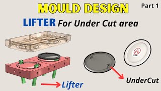 MOLD DESIGN lifter  Create Core Cavity and Lifter in SOLIDWORKS 14 [upl. by Profant688]