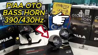 PIAA OTO Horn 400500Hz vs PIAA OTO Bass Horn 390430Hz [upl. by Kcorb]