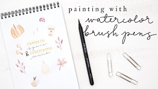 Watercolor Painting With Brush Pens  Arteza Real Brush Pens amp TwiMarkers [upl. by Harehs460]