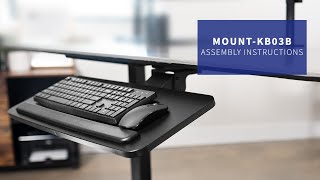 MOUNTKB03B Under Desk Keyboard Tray Assembly by VIVO [upl. by Glanville913]