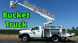 Dodge Ram Bucket Truck  36 Altec AT200A Boom [upl. by Rozele]