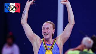 Sarah Sjöström vinner guld på 50 meter fritt i La Defense Arena under sommarOS i Paris [upl. by Adlesirc969]