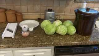 Fermenting Cabbage  Sauerkraut in a Harsch Crock Pot  Part 1 [upl. by Hollie115]