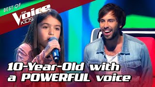 10YearOld POWERHOUSE surprises EVERYONE in The Voice Kids [upl. by Fiertz]