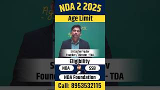 NDA 2 2025 Age Limit and Eligibility Criteria NDA Exam  NDA 2025 nda [upl. by Eeneg]