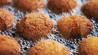 Hush Puppies Fried In Hot Oil Stock Video [upl. by Einnok]