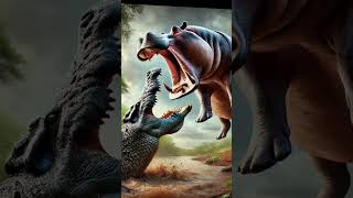 Crocodylus niloticus VS Hippopotamus amphibius [upl. by Burman]