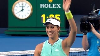 Garbiñe Muguruza vs Sorana Cirstea Australian Open 2017 4R [upl. by Annayek29]