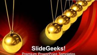 balancing balls newton cradle golden powerpoint templates and powerpoint themes 1012 [upl. by Blandina]