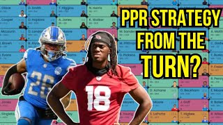 An ELITE Strategy Drafting From The Turn — 12Team Fantasy Football Full PPR Mock Draft [upl. by Ahsilif]