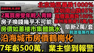 沿海城市大面積鶴崗化，深圳房價暴跌85，燕郊暴跌1000，惠州海景房15萬就能買，業主窮得只剩海！房產拋售潮房價如蔥，東北2萬就能買房躺平大陸買房大陸房產未公開的中國房子現充場買房套路 [upl. by Sreip]