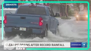 Sarasota flooding clears a week after recordbreaking rainfall [upl. by Yrogerg]