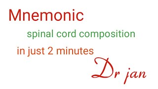 Mnemonic for spinal cord composition [upl. by Locklin620]