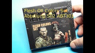 ABTEILUNG 502 FLESH OIL COLORS SET ABT301  AK INTERACTIVE [upl. by Ulyram266]