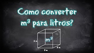 Como converter metros cúbicos m³ para litros  Fácil [upl. by Yarw]