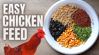 HOW TO MAKE YOUR OWN DIY HEALTHY HOMEMADE CHICKEN FEED [upl. by Luis606]