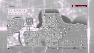 Assassins Creed Brotherhood  Location of all the Flags on the Map of Rome [upl. by Niabi13]