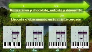 OBSESION  AVENTURA  CHORDS  LYRICS  GUITAR  KEYBOARD  BASS  PIANO  TUTORIAL  PLAY ALONG [upl. by Hort]