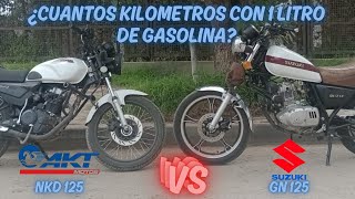 AKT NKD VS Suzuki GN 125  Batalla de Consumo  Cual es la mas economica Cual comprar [upl. by Eerej]