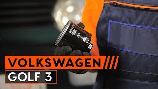 How to change engine oil and oil filter on VW GOLF 3 1H1 Hatchback TUTORIAL AUTODOC [upl. by Mitchell]