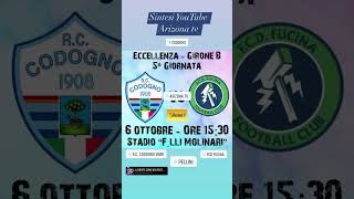 RC Codogno  FCD Fucina  Sintesi YouTube Arizona tv calciodilettanti [upl. by Leopoldeen]