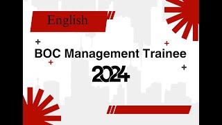 BOC Management Trainee  English [upl. by Eliott]