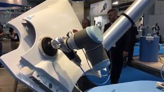 OnRobot HEX Polishing Application at Automatica 2018 [upl. by Heddie]