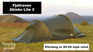 Fjallraven Abisko Lite 2 How to pitch an Abisko Lite 2 in high  strong winds [upl. by Mairem]