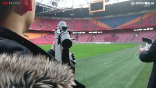 Demonstration Hikvision AntiDrone Gun UAV Jammer in Amsterdam Arena The Netherlands [upl. by Acinonrev188]